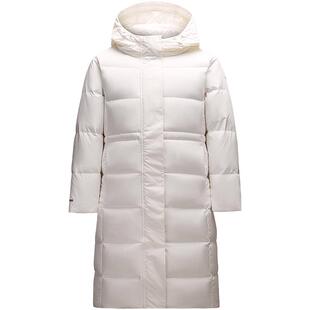 安踏防泼水面包羽绒服丨女款中长款鸭绒外套新款冬季面包服棉服