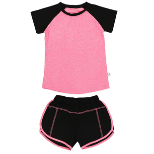 亲子女童瑜伽服儿童跑步速干衣运动服套装学生专业健身篮球训练服