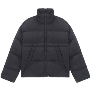 Unvesno(UN) 短款廓形冬季防风白鸭绒立领保暖面包羽绒服