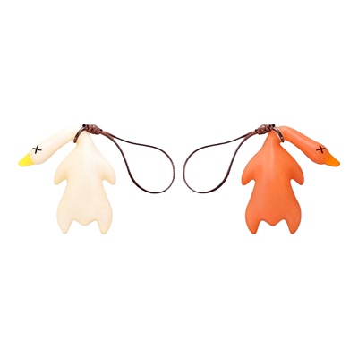 变色烤鸭车载汽车挂件创意后视镜鸭子挂饰车载可爱车内装饰品