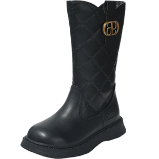 TATA他她童鞋女童高筒靴冬季舒适保暖长筒靴小女孩洋气公主时尚靴