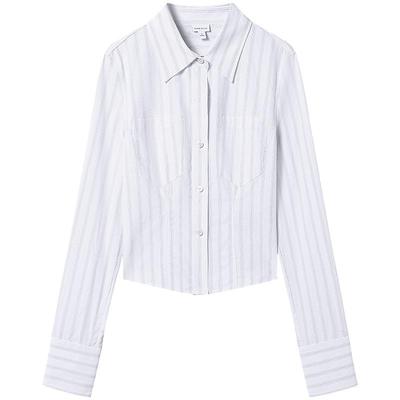 MissSixty烫钻条纹长袖衬衫