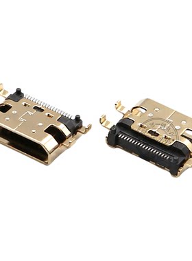 MINI HDMI-A 19P母座沉板0.8、1.5四脚插板SMT镀金 高清接口插座