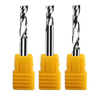 弘阳4/6mm单刃螺旋铣刀亚克力PVC板切割木工广告铣刀雕刻机刀具