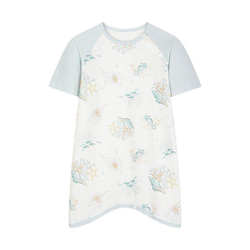ibaby恒温儿童睡袋针织一体睡袍春夏分腿睡袋家居服护肚TK