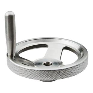 304不锈钢手轮带摇手滚花手轮304手柄CNC加工车床手轮口罩机手轮