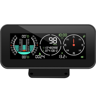 2025新款汽车坡度海拔仪指南针120km/h超速测速仪车载hud抬头显示