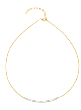 ADHORA【七夕礼物】意大利S925银碎花微笑闪锆项圈老钱风送女友