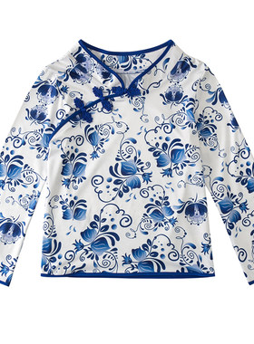 青花瓷民族风盘扣练功服广场舞服