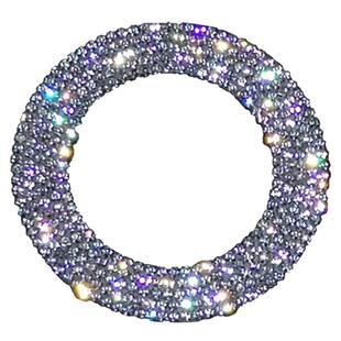 大众桑塔纳朗逸速腾宝来凌渡途观探岳捷达POLO方向盘车标贴装饰圈