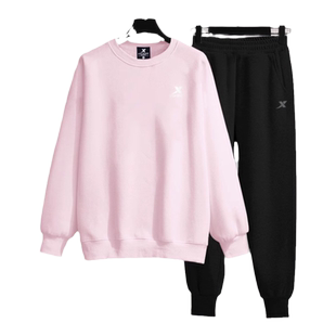 特步冬季女款套装2026新款女装卫衣长裤正品休闲运动一整套高级感