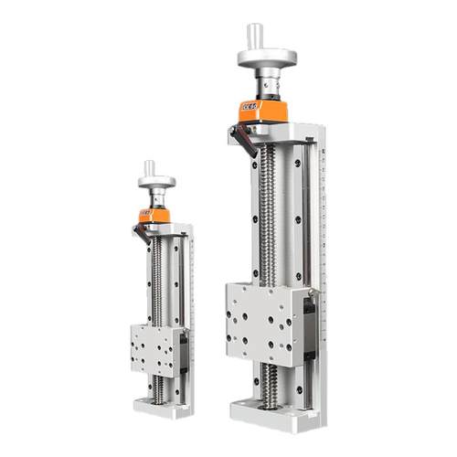 手动滑台直线模组T型滚珠丝杆手摇数显XYZ微调十字精密导轨S100