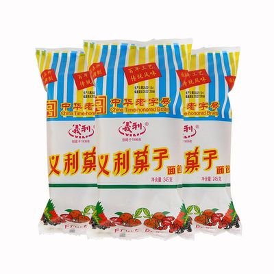 北京老字号果子面包义利245g*3袋