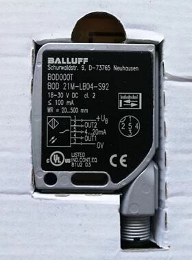 议价原装BALLUFF巴鲁夫BOD000T光电距离感测器BOD 21M-LB04-S92