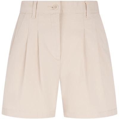 Tommy女装刺绣褶裥高腰休闲短裤