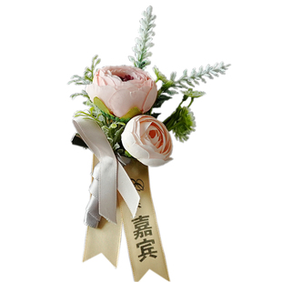 商业婚礼新郎新娘结婚胸花伴郎伴娘姐妹团仿真手腕花父母家人全套