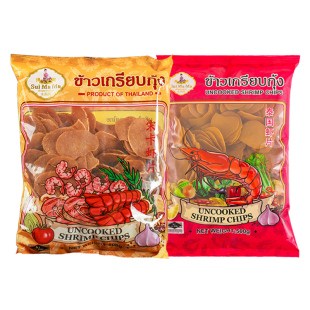 泰国进口水妈妈宋卡虾片500g自己油炸龙虾片家庭diy美味膨化零食