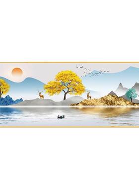 现代简约客厅装饰画沙发横版挂画