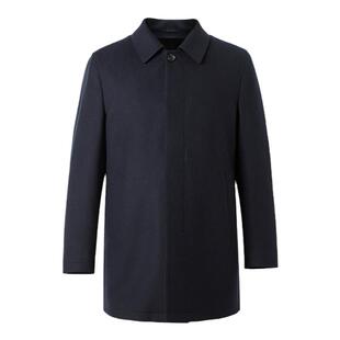 GORNIA/格罗尼雅男士尼克服水貂毛皮翻领中长款中年尼克服外套男