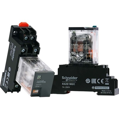 施耐德继电器LED带灯RXM2LB2BD