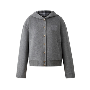 【70%绵羊毛】Eland衣恋毛呢外套女时尚短款羊毛大衣2025冬季新款