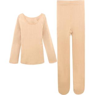 儿童舞蹈服女白色秋冬打底衣肉色隐形内衣女童跳舞衣服紧身打底衫