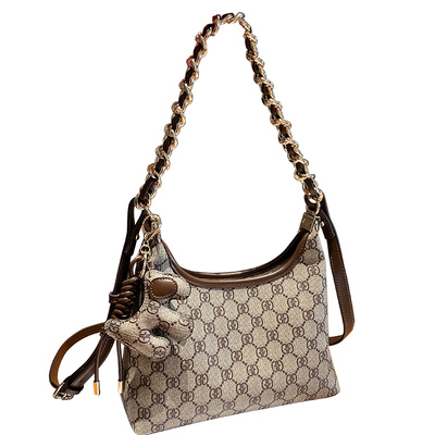 品牌真皮女包时尚腋下包包女斜挎包高级感轻奢小众通勤百搭链条包