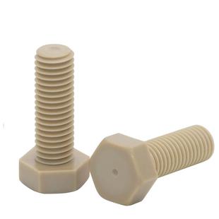 外六角螺钉耐高温M3-M16外六角PEEK螺丝防腐蚀螺钉高强度塑料螺栓