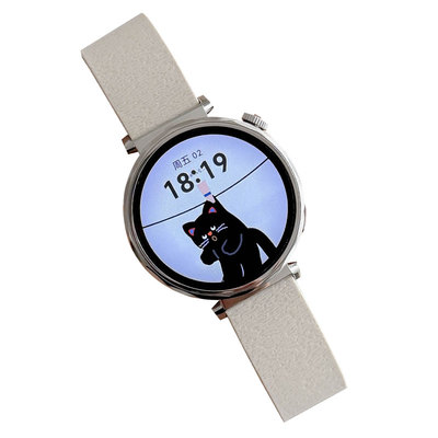 适用华为手表新款磁吸皮纹表带