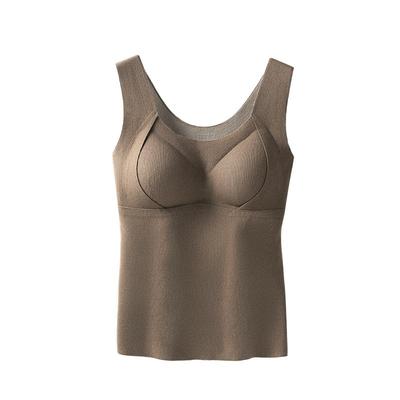 雅鹿保暖背心免穿文胸蚕丝养肤
