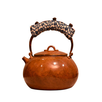 纯手工一张打纯紫铜壶