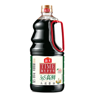 海天365高鲜头道酱油1.28L家用装