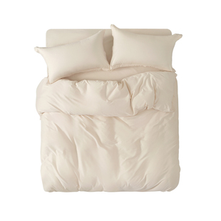 Interlagos70支全棉磨毛四件套秋冬纯色简约保暖套件床单床笠纯棉