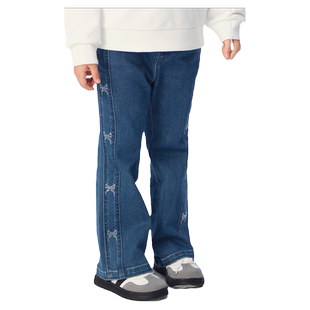 巴拉巴拉儿童牛仔裤女童弹力喇叭裤小童宝宝修身裤子春季新款童装