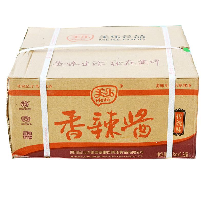 四川美乐富顺香辣酱整箱红油商用