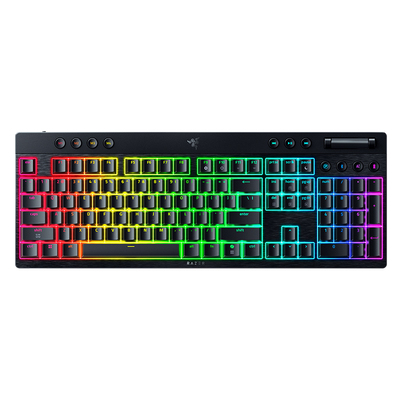 Razer雷蛇黑寡妇蜘蛛V4矮轴极速版三模无线电竞电脑游戏机械键盘