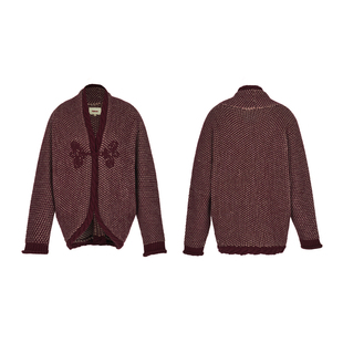 新品Palavas徐若晗同款候鸟航迹外套绞花纹毛衣羊毛外套女原创