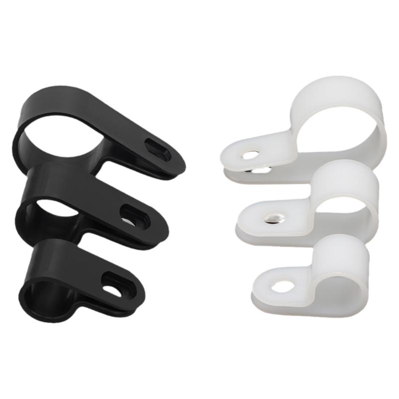 电线固定夹加厚R型线夹配线理线电缆线卡扣固定线扣尼龙管夹网线8