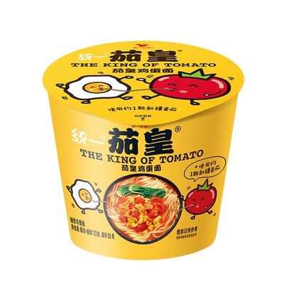 统一茄皇鸡蛋牛肉面桶装