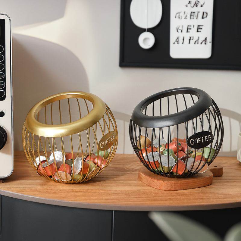 新品 欧式桌面摆件可收纳糖果咖啡店吧台展示架开放式 咖啡胶囊收