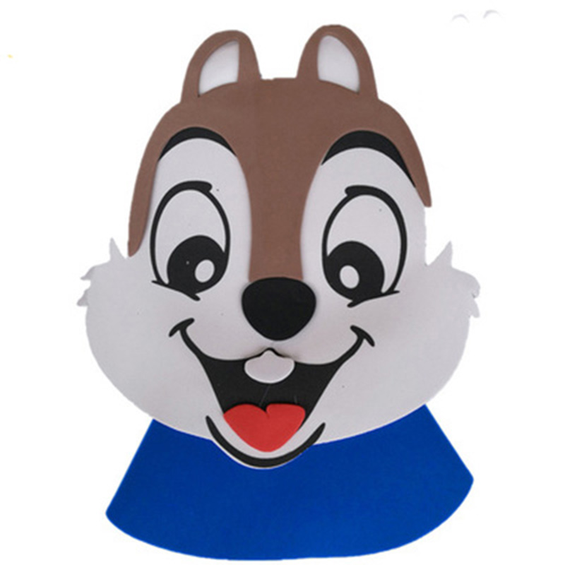 卡通动物头饰熊猫小羊猫松鼠袋鼠蚂蚁毛驴骆驼儿童表演道具幼儿园