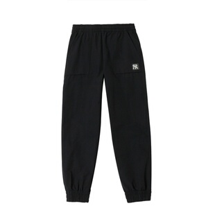 MLB情侣运动裤男女NY小标工装束脚裤休闲梭织长裤3AWPB0144/WPB01