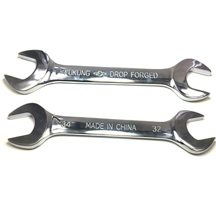 原装沪工开口扳手双头呆扳手8*10mm双开口板头镀铬抛光叉口汽修扳