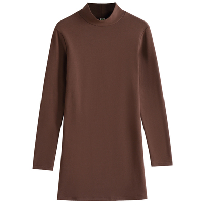 秋冬新款修身风半高领长袖t恤