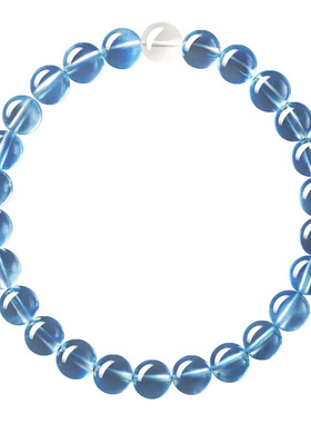 宫廷御用级海蓝宝白水晶手链