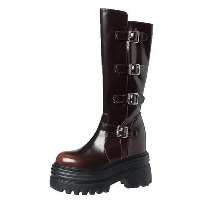 孟行马丁靴加绒保暖增高显瘦百搭