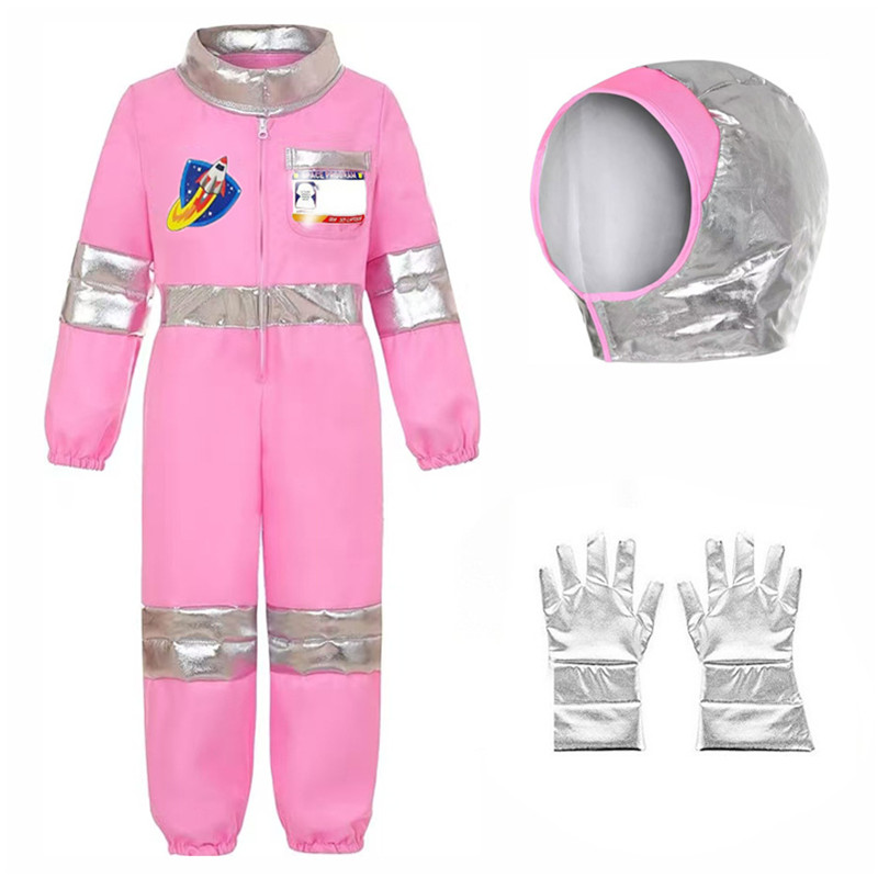 万圣节宇航员太空服粉色儿童Cos流浪地球服装航天员角色扮演服装