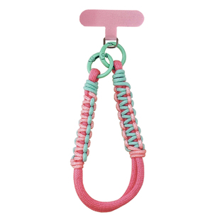 绅树 棉质手机挂绳双头扣手工编织双向平结防丢手腕绳手提防盗夹片垫片短绳女式秋冬结实牢固挂件ccd相机包包