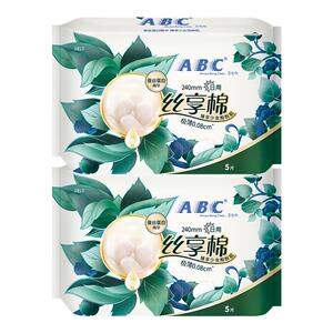 ABC棉蚕丝蛋白日用极薄卫生巾