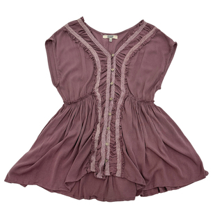 野玫瑰色可露丽海巫风须边流浪风古早波西米亚嬉皮复古蝙蝠袖上衣